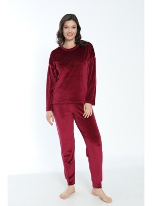 Burgundy - Pyjama Set - Estiva