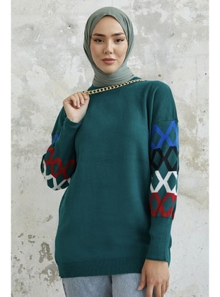 Emerald - Round Collar - Knit Sweaters - InStyle