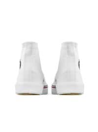 White - Faux Leather - Casual Shoes