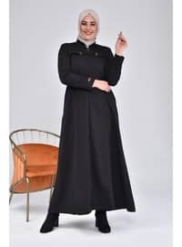 Black - Unlined - Plus Size Topcoat