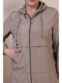 Mink - Fully Lined - - Plus Size Trench coat