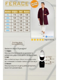 Women's Ottoman Pocket Steel Oversized Cardigan Plum Color