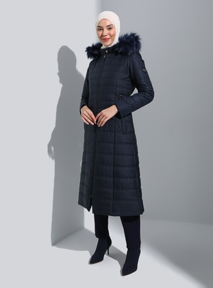 Navy Blue - Puffer Jackets - Olcay