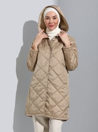 Stone Color - Puffer Jackets