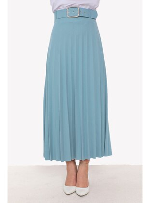 Turquoise - Unlined - Skirt - Tesettür Dünyası