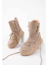 Beige - Kids Booties