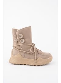 Beige - Kids Booties