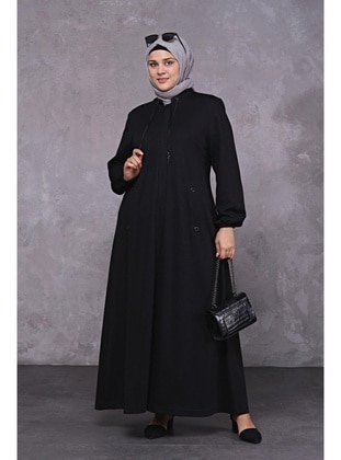 Oversized Long Full Length Women's Overcoat Black
