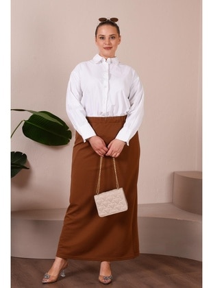 Mustard - Fully Lined - Plus Size Skirt - Ferace