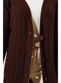 Brown - Knit Cardigan