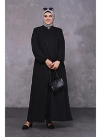 Oversized Long Full Length Women's Overcoat Black