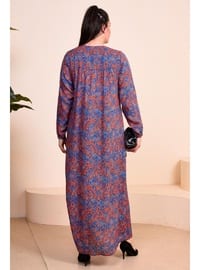 Indigo - Floral - Unlined - Plus Size Dress