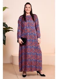 Indigo - Floral - Unlined - Plus Size Dress