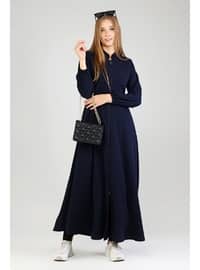 Navy Blue - Unlined - Plus Size Abaya