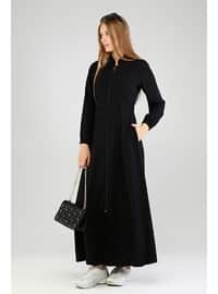 Black - Unlined - Plus Size Abaya