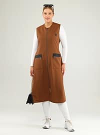 Brown - Plus Size Vest