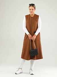 Brown - Plus Size Vest