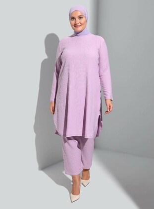 Lilac - Plus Size Suit - GELİNCE