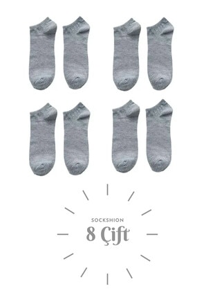 Grey - Socks - Sockshion