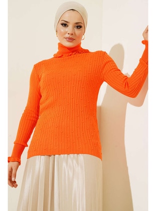 Orange - Knit Sweaters - Benguen