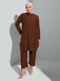 Brown - Plus Size Suit