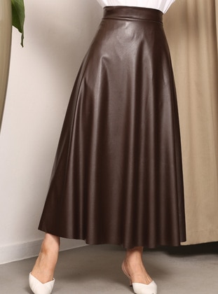 Brown - Skirt - Vav