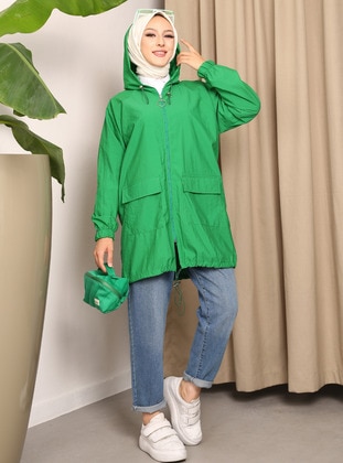 Green - Puffer Jackets - Vav