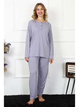 Lilac - Plus Size Pyjamas - Akbeniz