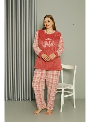 Powder Pink - Plus Size Pyjamas - Akbeniz
