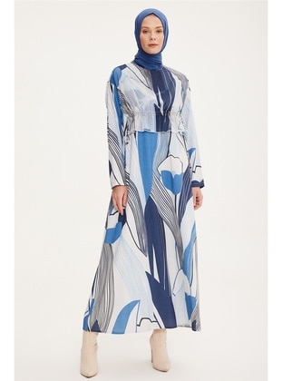 Blue - Modest Dress - Armine