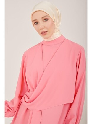 Pink - Blouses - Armine