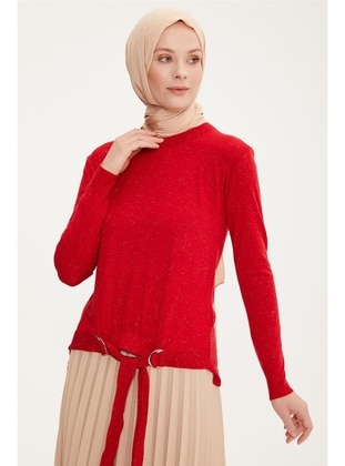 Red - Knit Sweaters - Armine
