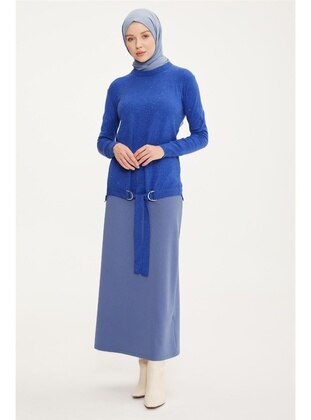 Saxe Blue - Knit Sweaters - Armine