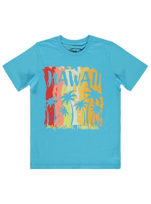 Turquoise - Boys` T-Shirt - Civil Boys