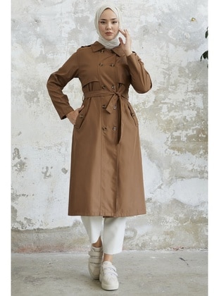 Tan - Trench Coat - InStyle