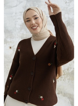Bitter Chocolate - Knit Cardigan - InStyle