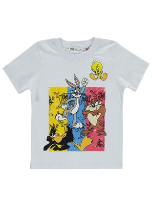White - Boys` T-Shirt - Looney Tunes