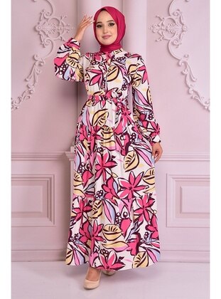 Fuchsia - Modest Dress - Moda Merve