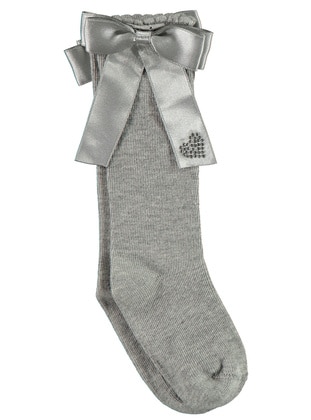 Grey - Girls` Socks - Katamino