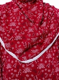 أحمر برغندي - ملابس صلاة للبنات
