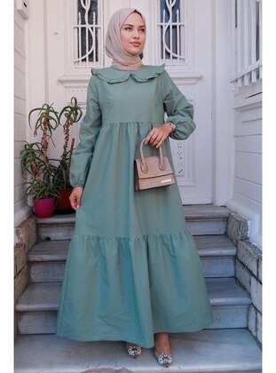 Mint Green - Modest Dress - Hafsa Mina