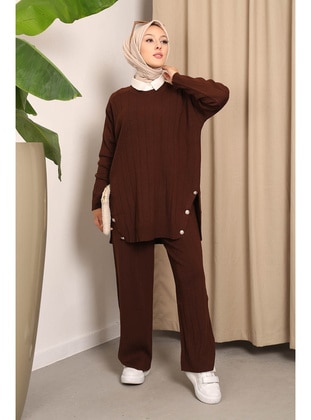 Brown - Knit Suits - İmaj Butik
