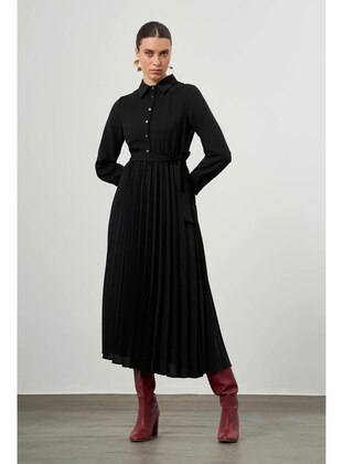 Black - Modest Dress - MIZALLE