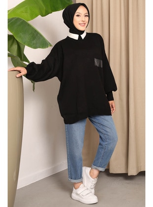 Black - Knit Sweaters - İmaj Butik