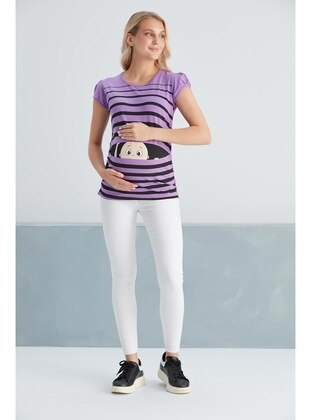 Maternity T-Shirt Purple