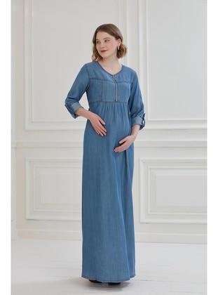 Light Blue - Maternity Dress - IŞŞIL