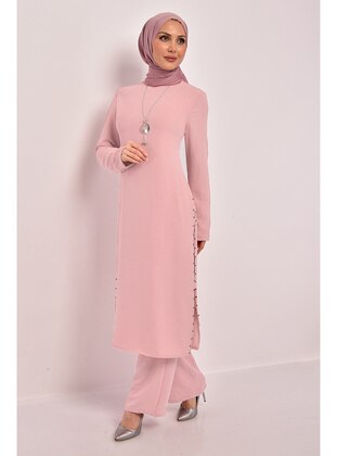 Powder Pink - Modest Evening Dress - Moda Merve
