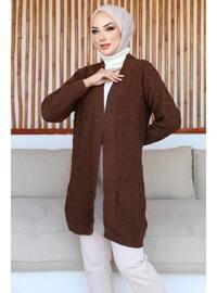 Brown - Knit Cardigan