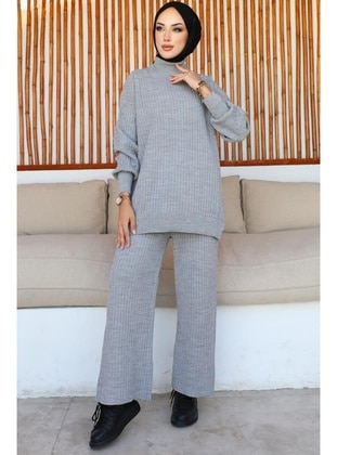 Grey - Knit Suits - Benguen