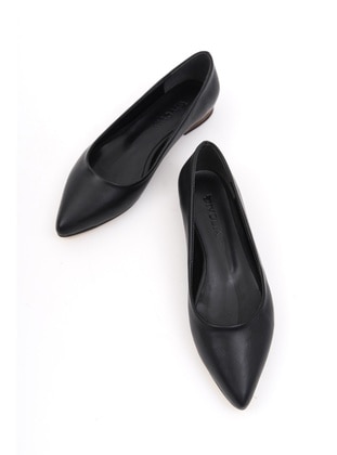 Black - Flat - Flat Shoes - DİVOLYA